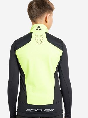 Превью  Жилет лыжный FISCHER Softshell Junior Черный/Лимонный